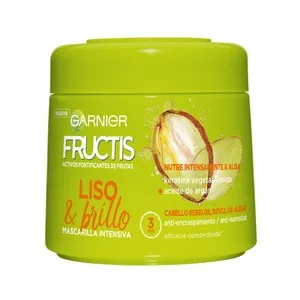 Fructis Liso y Brillo de Garnier Hidra Liso Mascarilla Capilar Fortificante para Cabello Rebelde o Difícil de Alisar 300 Ml.