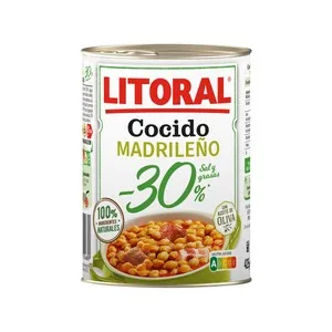 Litoral Cocido Madrileño - 30 % Sal y Grasas 425 G.