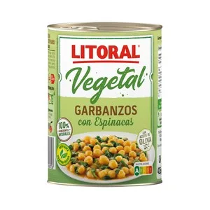 Litoral Garbanzos con Espinacas 425 G.
