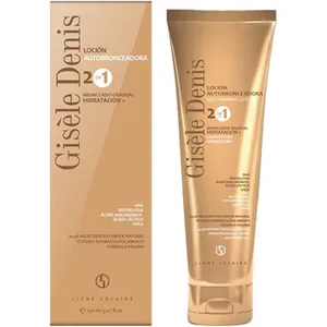 Loción Autobronceadora 2 en 1 Bronceado Gradual + Hidratación Gisele Denis