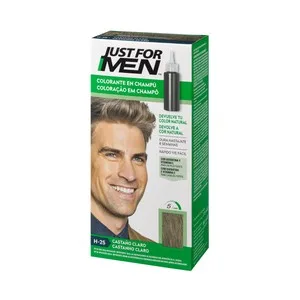 Just FOR MEN Loción Colorante para Hombre Tono H-25 Castaño Claro Just FOR MEN 30 Ml.