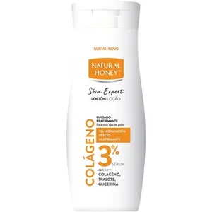 Loción Corporal Cuidado Reafirmante para Todo Tipo de Pieles con Colágeno y Sérum 3% con Colágeno, Tralose, Glicerina Natural Honey