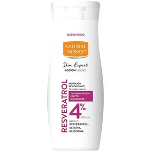 Loción Corporal Nutrición Revitalizante para Pieles Maduras con Resveratrol y Sérum 4% con Resveratrol, Betaína, Glicerina Natural Honey