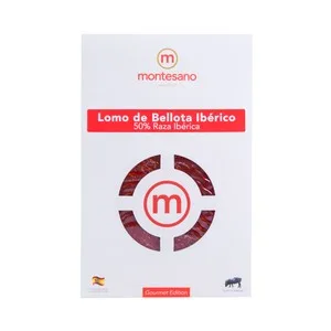 Monte Roble Lomo de Bellota Ibérico (50% Raza Ibérica), Cortado en Lonchas Montesano 100 G.
