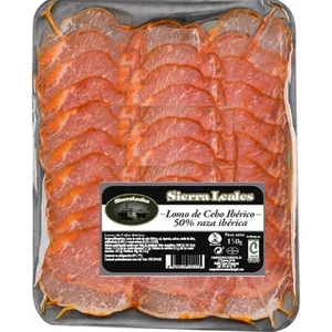 Lomo de Cebo Ibérico 50% Raza Ibérica en Lonchas sin Gluten  Sierra Leales 150 G