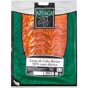 Lomo de Cebo Ibérico 50% Raza Ibérica en Lonchas sin Gluten sin Lactosa  Sierra de Azuaga 100 G