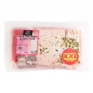 Lomo de Cerdo Adobado al Ajillo en Filetes XXL el Mercado 1,5 Kg Aprox