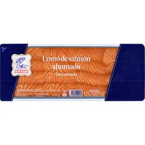 Lomo de Salmón Ahumado Precortado  Ahumados Dominguez 100 G