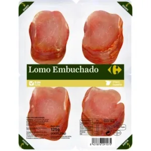 Lomo Embuchado en Lonchas Carrefour sin Gluten Pack de 4 Unidades de 31,25 G