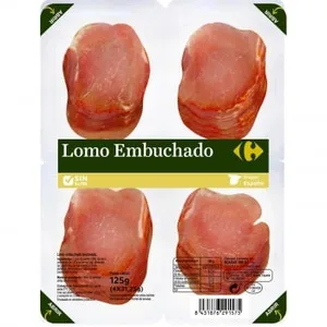 Lomo Embuchado en Lonchas Carrefour sin Gluten Pack de 4 Unidades de 31,25 G
