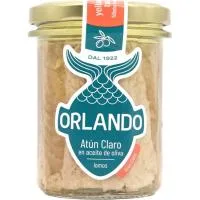 Lomos de Atún Claro en Aceite de Oliva Orlando, Frasco 130 G