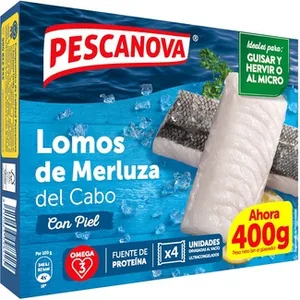 Lomos de Merluza del Cabo con Piel Pescanova