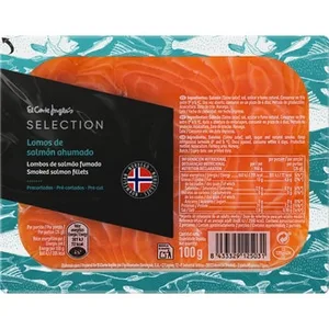 Lomos de Salmón Ahumado Noruego Precortados el Corte Ingles Selection