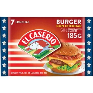 Lonchas para Burger con Cheddar 7 Unidades el Caserio