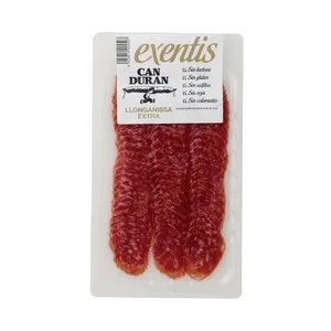 CAN Duran Longaniza de Categoria Extra Cortada en Lonchas CAN Duran Exentis 90 G. 80 G