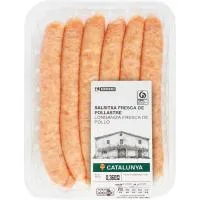 Longaniza de Pollo Eroski, 6 Uds, Bandeja 360 G