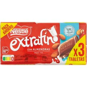 Lote Chocolate Extrafino con Almendra 3 X 123 Gr