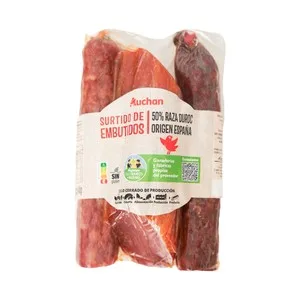 Alcampo Cultivamos LO Bueno Lote de Embutidos 50% Duroc Lomo (400g.), Chorizo (270g.) y Salchichón (270g.) 940 G