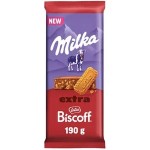 Lotus Biscoff Extra Chocolate con Leche y Trozos de Galleta  Milka 190 G