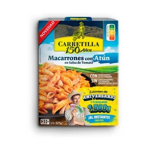 Carretilla Macarrones con Atún en Salsa de Tomate 325g