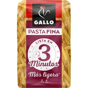 Macarrones Plumas Pasta Fina 3 Minutos Gallo
