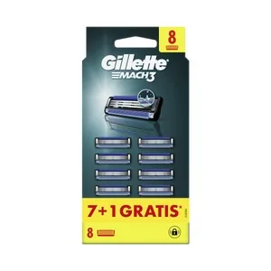 Gillette Mach 3 Recambio para Maquinillas de Afeitar para Hombre 8 Uds. 7 UD