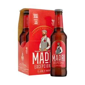 Madri Cerveza Excepcional Lager Botella Pack 4 Uds. 33cl. 1320 ML
