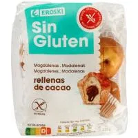 Magdalena Rellena de Chocolate sin Gluten Eroski, Bolsa 220 G