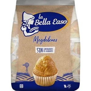 Magdalenas Envasadas Individualmente 16 Unidades  la Bella Easo 464 G