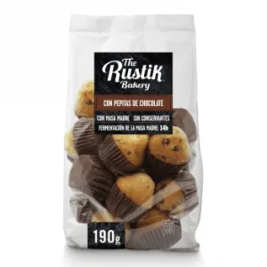 Magdalenas Mini Estilo Tradicional con Pepitas de Chocolate The Rustik Bakery 190 G.