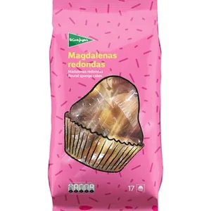 Magdalenas Redondas Envasadas Individualmente  el Corte Ingles 615 G