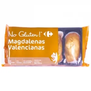 Magdalenas Valencianas Carrefour No Gluten sin Gluten y sin Lactosa 220 G.