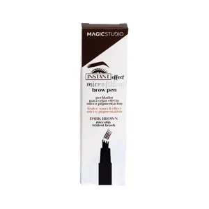 Magic Studio Instant Effect Tono Dark Brown Lápiz Perfilador de Cejas Efecto Micro Pigmentación.