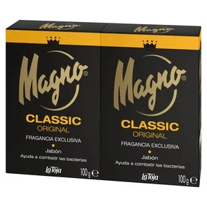 Magno Pastillas de Jabón de Tocador, con Fragancia Original Magno Classic 2 X 100 G. 200 G