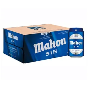 Mahou Cervezas sin Alcohol Pack de 12 Latas de 33 Cl. 3960 ML