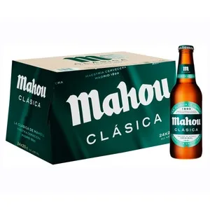 Mahou Clasica Cerveza  Pack 24 Botellas. 25 Cl. 6000 ML