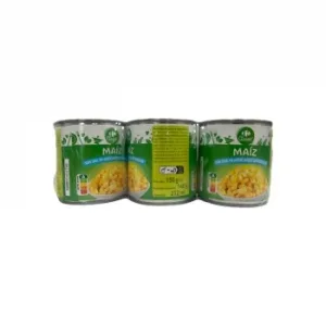 Maíz Dulce sin Sal Classic´ Carrefour sin Azúcar Añadido Pack de 3 Latas de 140 G.