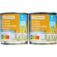 Maíz sin Sal-sin Azúcar Añadido Eroski, Pack 2x140 G
