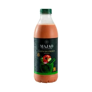 Majao Gazpacho Fresco 100% Natural, sin Pan, sin Gluten y Majao en Mortero Majao 1 L. 1000 ML