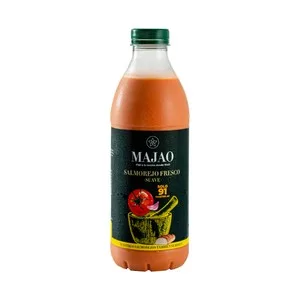 Majao Salmorejo Fresco y Suave, 100% Natural y sin Conservantes Majao 1 L. 1000 ML