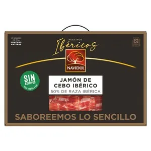 Navidul Maletín con 10 Sobres de 70 G. de Jamón de Cebo Ibérico (50% Raza Ibérica), Cortado en Lonchas. 700 G
