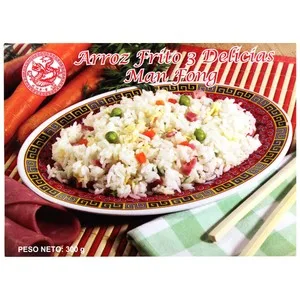 Manfong Arroz Frito Tres Delicias, Listo para Calentar y Comer 300 G.