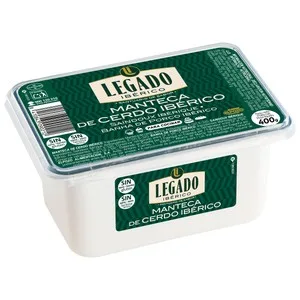 Legado Ibérico Tarrina de Manteca de Cerdo Ibérico Ideal para Cocinar 400 G.