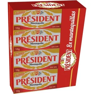 Mantequilla Francesa en Porciones 8 Unidades President