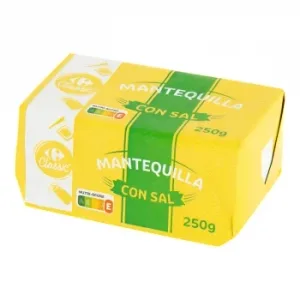 Mantequilla Pastilla con Sal Carrefour Classic 250 G.