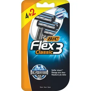 Maquinilla de Afeitar Desechable Flex3 Classic con Aloe + Vitamina e BIC