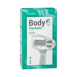 Maquinilla Depilación Recargable Deliplus Body System 6 Hojas 1 UD