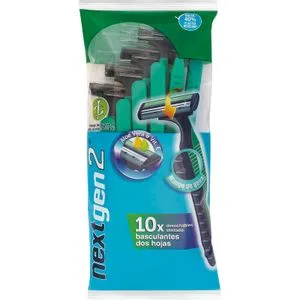 Maquinilla Desechable Cabezal Basculante 10 u