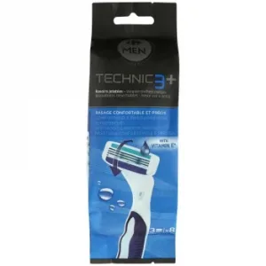 Maquinillas Desechables para Hombre 3 Hojas Carrefour Men 8 Ud.
