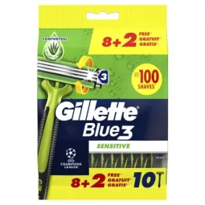 Maquinillas Desechables para Hombre Blue3 Sensitive Gillette 8 Ud.